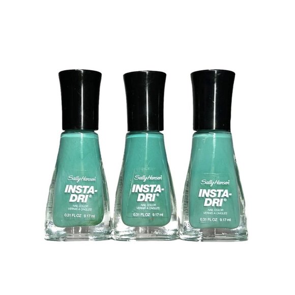 3X SALLY HANSEN INSTA-DRI NAIL POLISH - Color #440 Mint Sprint - Picture 1 of 3